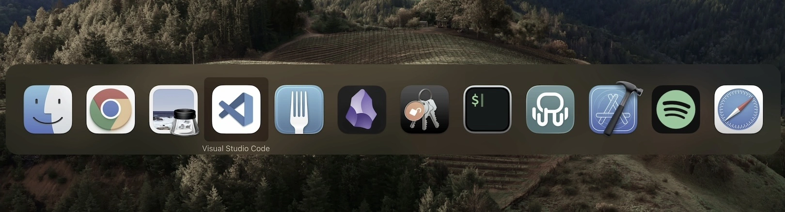 macOS native app switcher